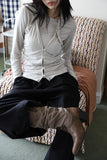 Linen leather western boots