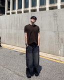 Henryneck Rib Knit Short Sleeve Tee