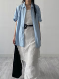Wrinkle Bustier Layered Long One Piece