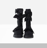 Sawed Ribbon Padded Boots