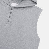 Arm Sleeveless Hooded Top