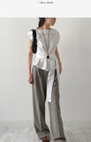 Hepburn Wrap Boat Neck Blouse
