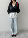 516 Washed Wide Denim Pants