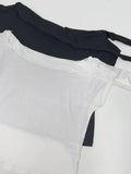 Wave Tie Boat Neck Short Sleeve T-shirt