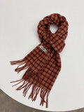 Wool check muffler