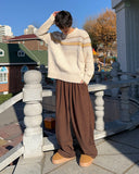 Corduroy Mink String Banding Pants