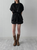 [Strap SET] Bardi Puff Frill Blouse