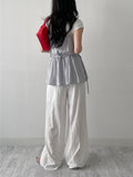 Yvon Nylon Strap Wide Slacks
