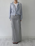 Melon Stripe Hood Shirt