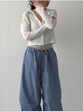Pleated Crop Cardigan T-shirt