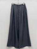 Million Pleated Banding Wide Slacks