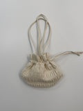 Leather Pleats Shoulder Bucket Bag