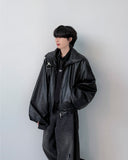 Mace Crop Leather Jumper