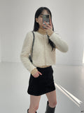 Velvet Bokashi Mini Skirt