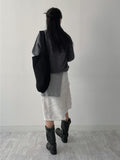 Raccoon V-neck loose-fit knit