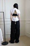 rivet zipper pants