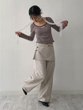 706 Wrap Skirt Balloon Fit Pants