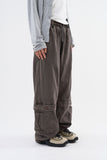 Ash pigment vintage cargo pants