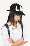 LA Boucle Lettering Flat Ball Cap