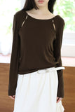 Ribbon Slit T-shirt