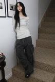 Pale drape top