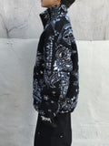 Paisley Quilted Over Fleece Zip-Up
