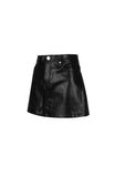 LEATHER BIKER SKIRT