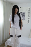 Uni Color Matching Cargo Pants