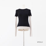 Kendall color matching short sleeve layered T-shirt