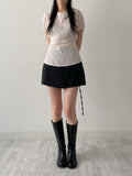 Ready Belted Wrap Skirt Pants