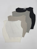 Nana See-through Round Neck Vest