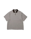 Striped Raglan Half-Zip Polo