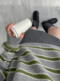 [unisex/wool 50%] Mentor Stripe Overfit Knit