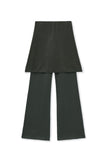 TWO-TONE LAYERED TIED SKIRT PANTS