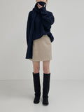 Suede Shirring Fold Long Boots