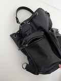 Multi twill leather bucket bag