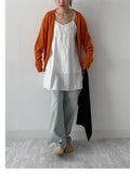 [unisex] Boucle V-neck overfit cardigan