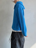 Over Hood V Knit