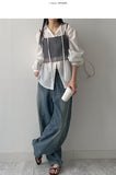 Charlie See-Through Loose Fit Blouse