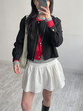 Tweed Zip-Up Blouson Jacket