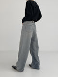 855 Pintuck Wide Denim Pants