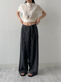 Unbalance Nylon Strap Wide Pants
