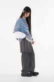 Creek stripe crop round tee