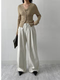 Fortune Pintuck Wide Denim Pants