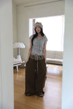 Liz Check Frill Blouse