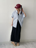 Pocket nylon long skirt