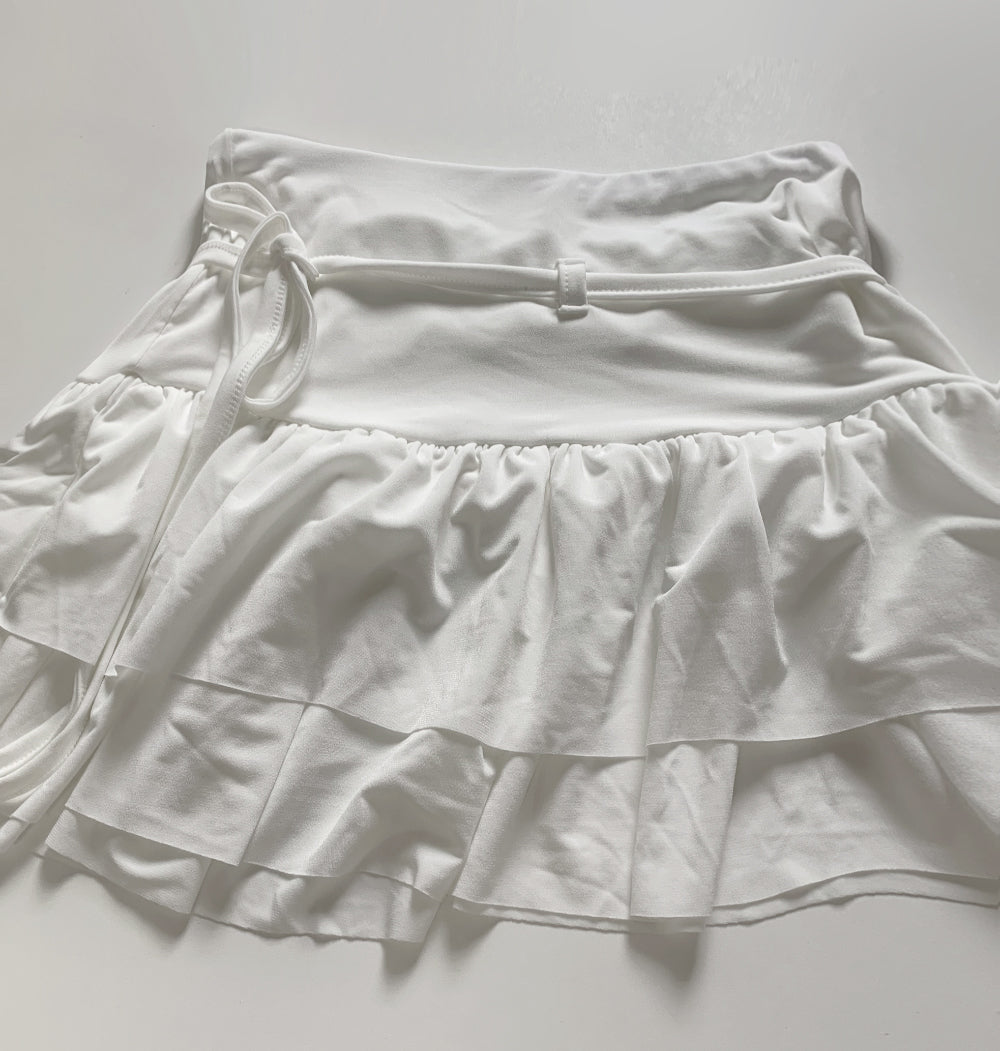 【suzen】named strap frill skirt suzen(スゼン) - ネームドストラップフリルスカート / named