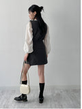 Tony See-through Wrap Balloon Fit Blouse