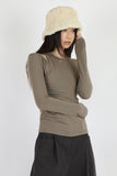 Bubble fur bucket hat