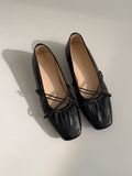 Cross-banding Mary Jane flat shoes